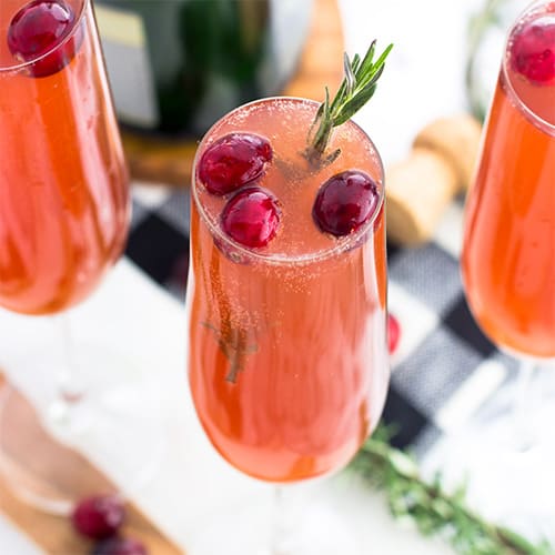 Cranberry Orange Mimosas = Refreshing Summer Cocktail - Spicy Salty Sweet